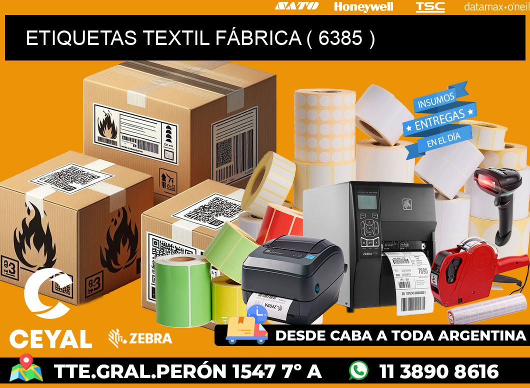 ETIQUETAS TEXTIL FÁBRICA ( 6385 )