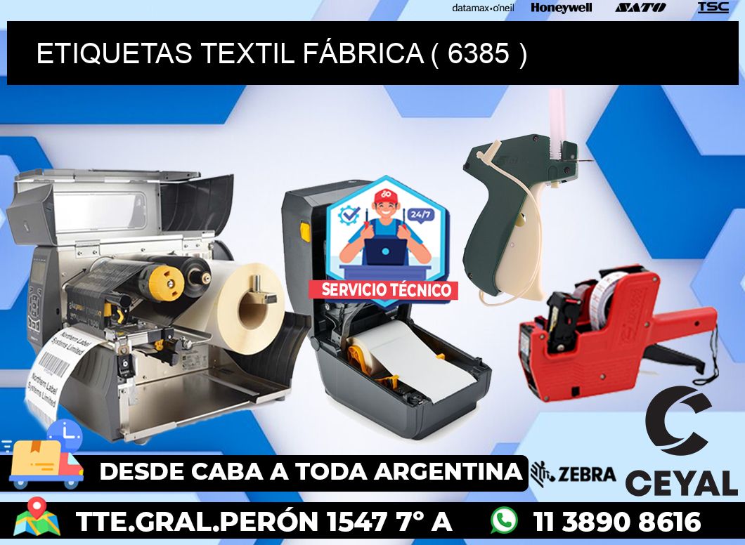 ETIQUETAS TEXTIL FÁBRICA ( 6385 )