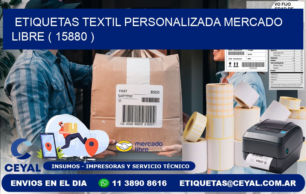 ETIQUETAS TEXTIL PERSONALIZADA MERCADO LIBRE ( 15880 )