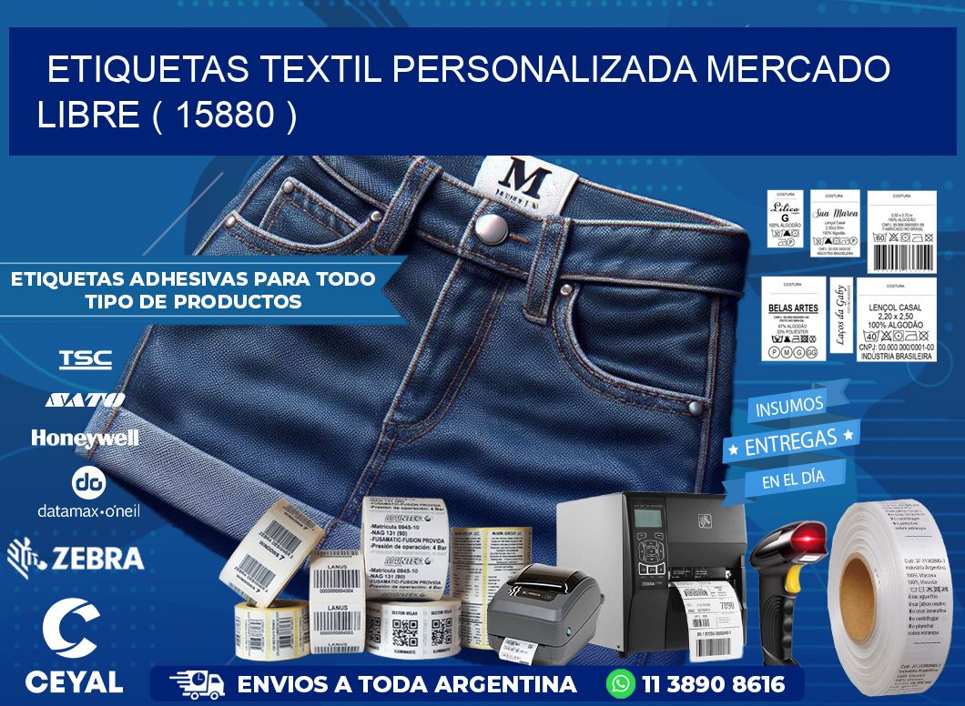 ETIQUETAS TEXTIL PERSONALIZADA MERCADO LIBRE ( 15880 )