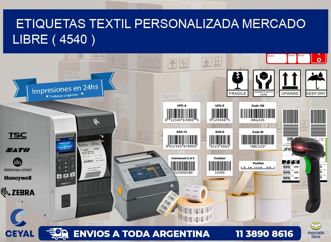 ETIQUETAS TEXTIL PERSONALIZADA MERCADO LIBRE ( 4540 )