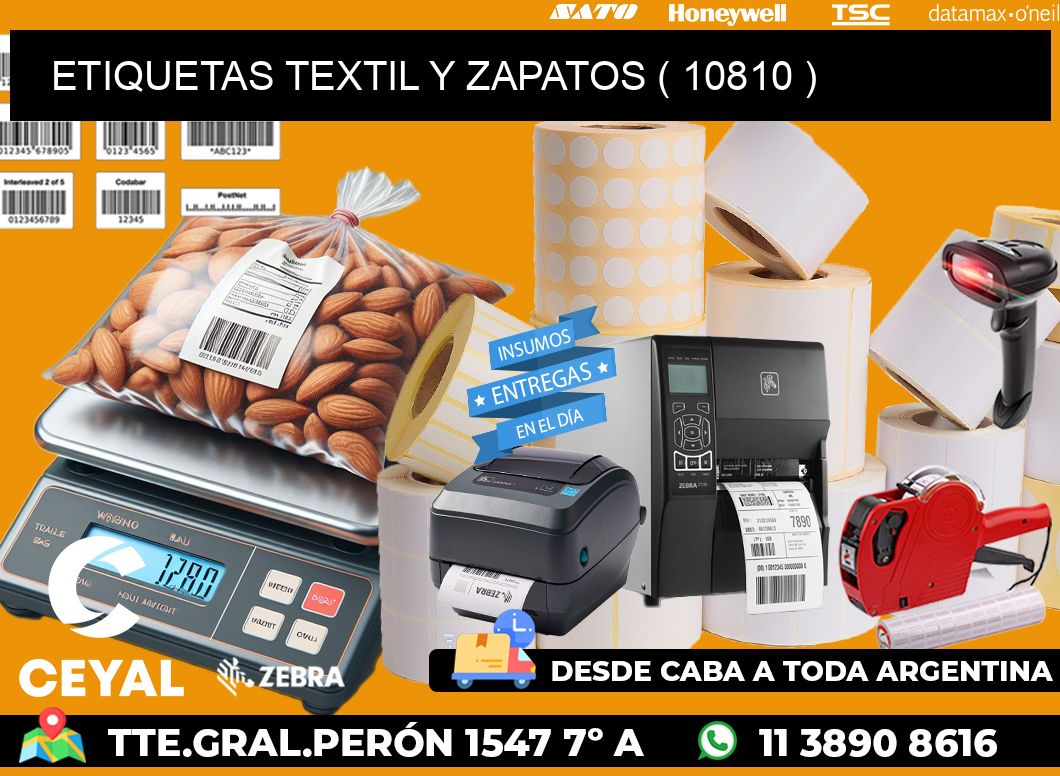 ETIQUETAS TEXTIL Y ZAPATOS ( 10810 )