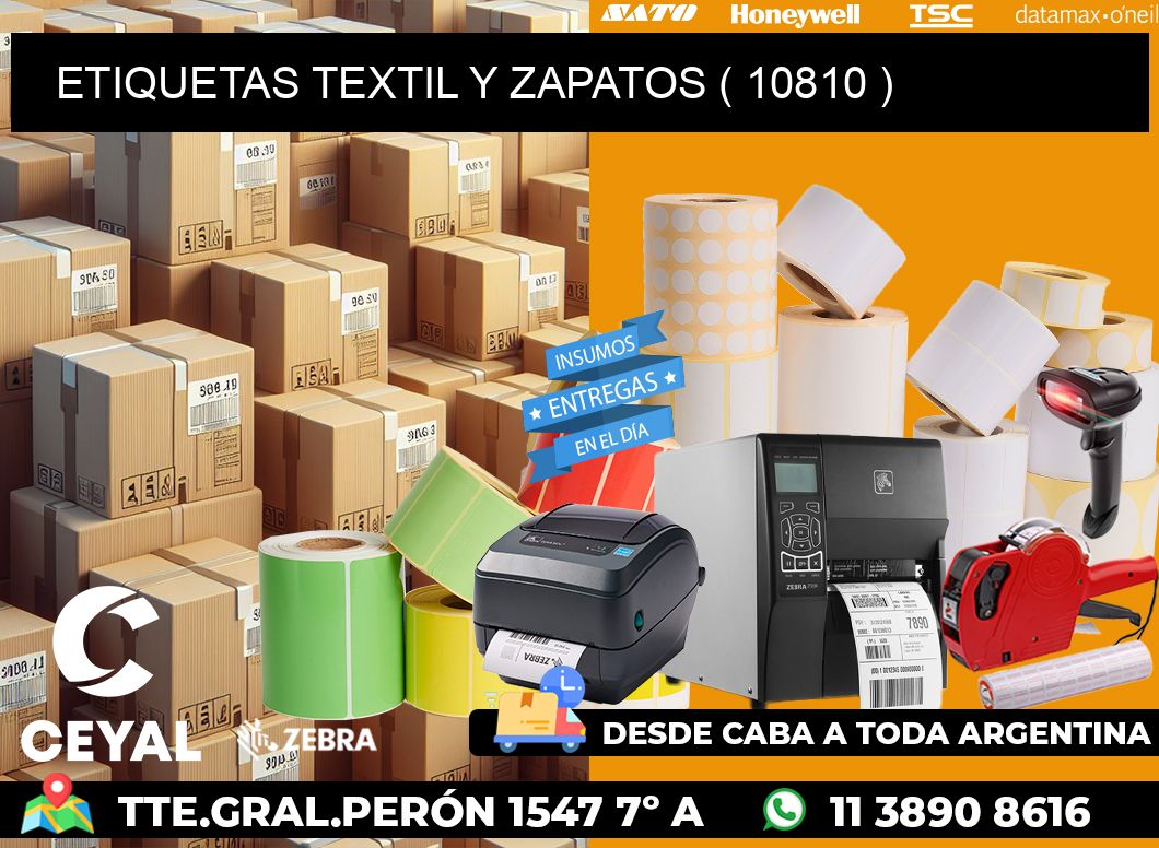 ETIQUETAS TEXTIL Y ZAPATOS ( 10810 )