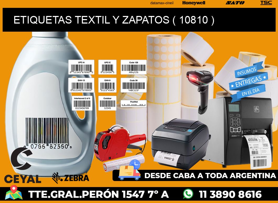 ETIQUETAS TEXTIL Y ZAPATOS ( 10810 )