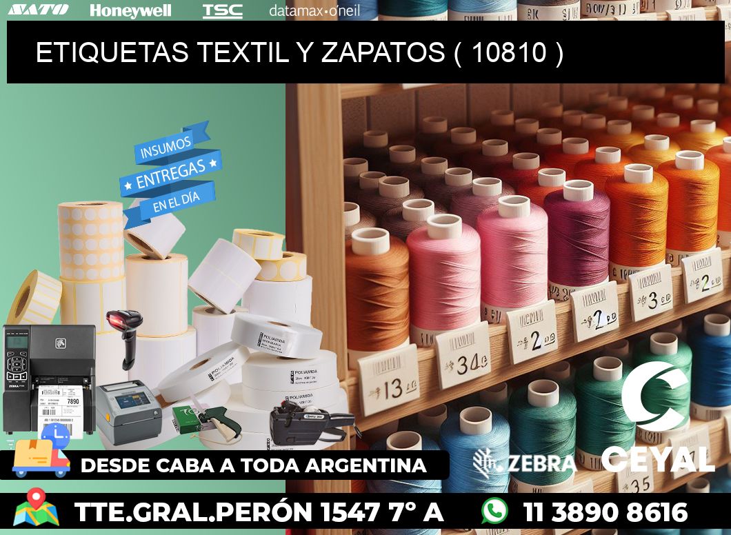 ETIQUETAS TEXTIL Y ZAPATOS ( 10810 )