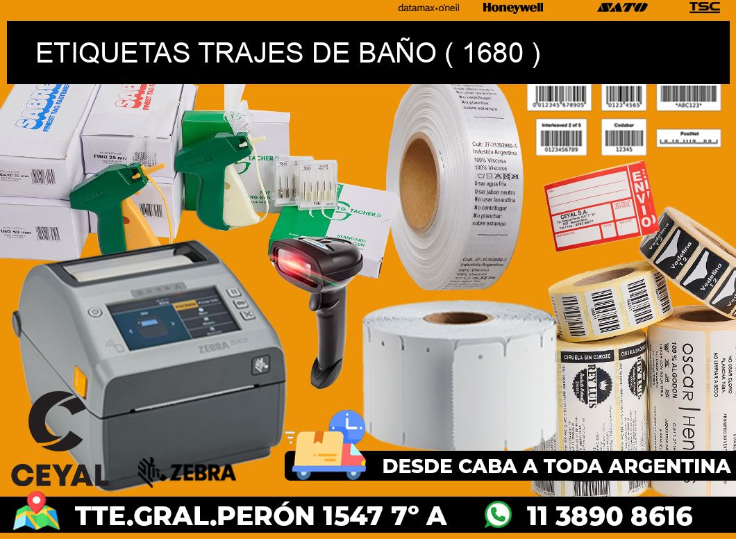 ETIQUETAS TRAJES DE BAÑO ( 1680 )
