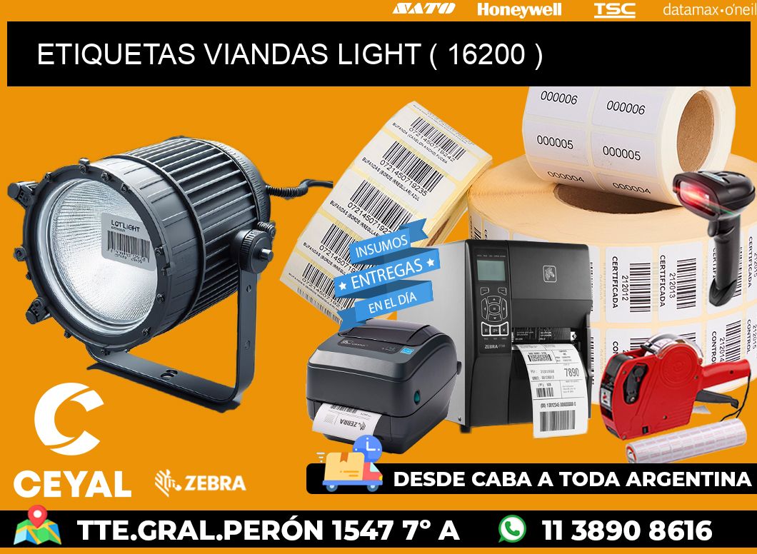 ETIQUETAS VIANDAS LIGHT ( 16200 )