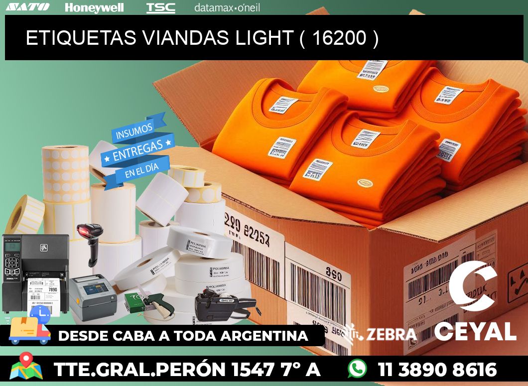 ETIQUETAS VIANDAS LIGHT ( 16200 )