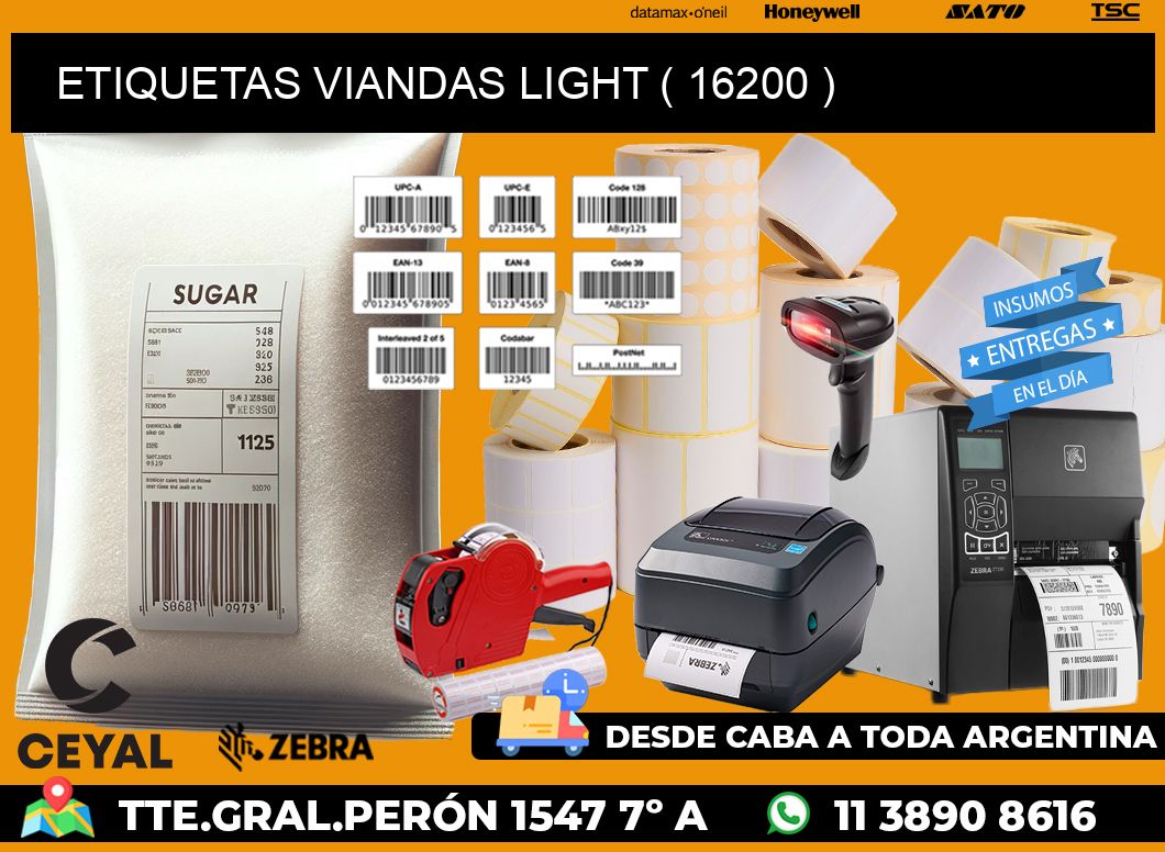 ETIQUETAS VIANDAS LIGHT ( 16200 )