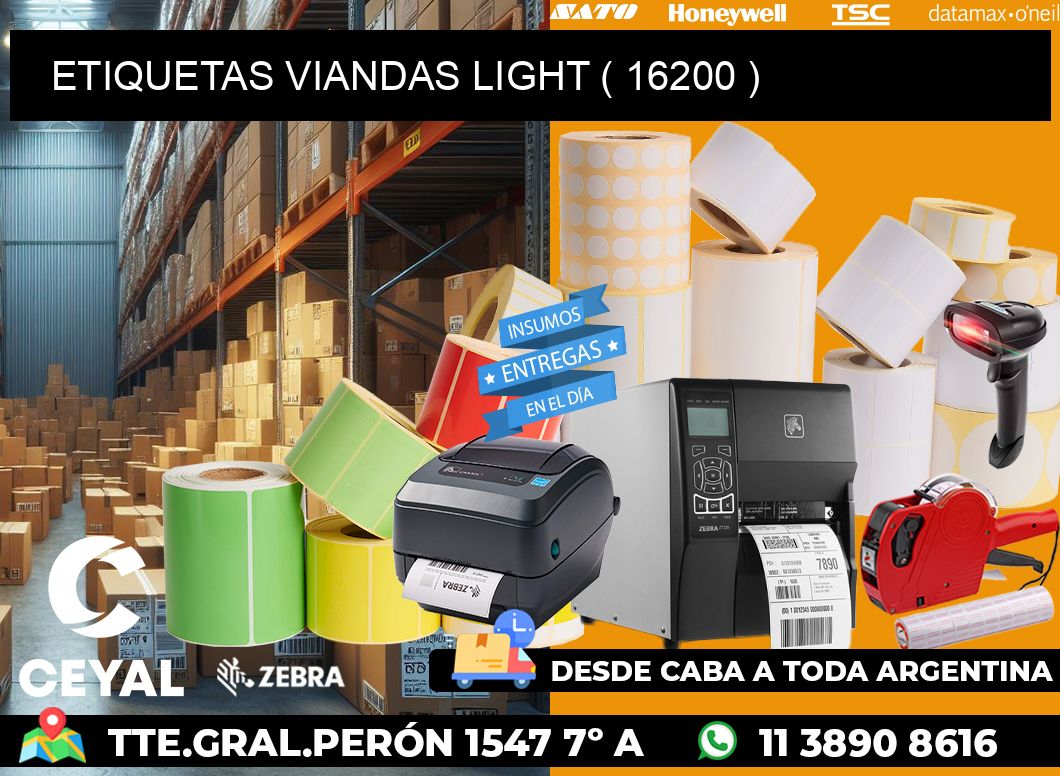 ETIQUETAS VIANDAS LIGHT ( 16200 )