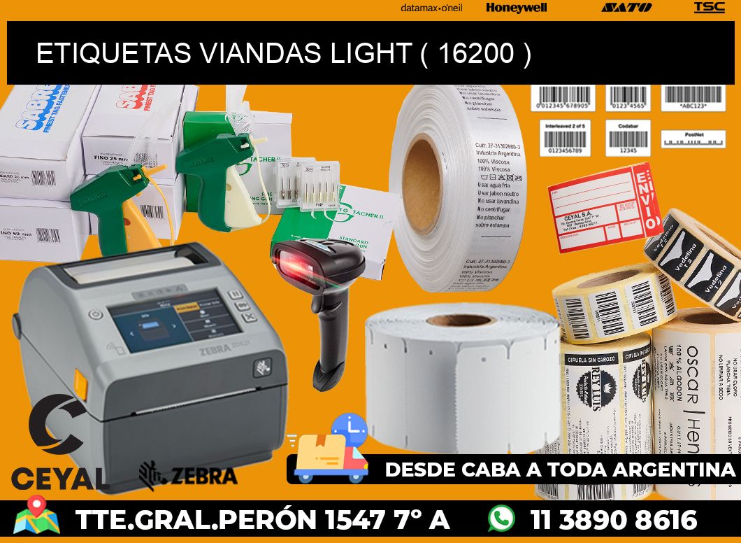 ETIQUETAS VIANDAS LIGHT ( 16200 )