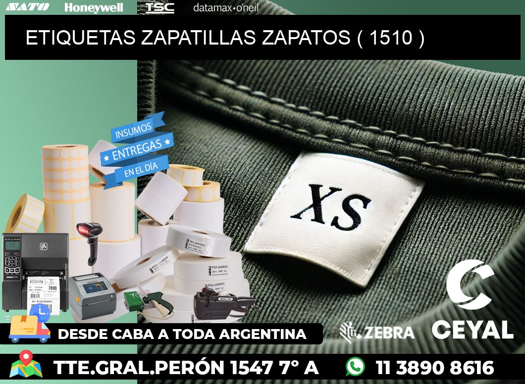 ETIQUETAS ZAPATILLAS ZAPATOS ( 1510 )