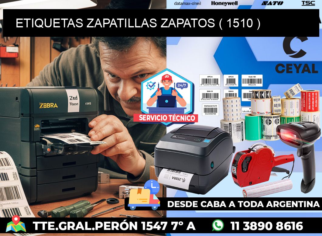 ETIQUETAS ZAPATILLAS ZAPATOS ( 1510 )