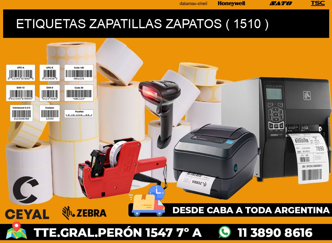 ETIQUETAS ZAPATILLAS ZAPATOS ( 1510 )