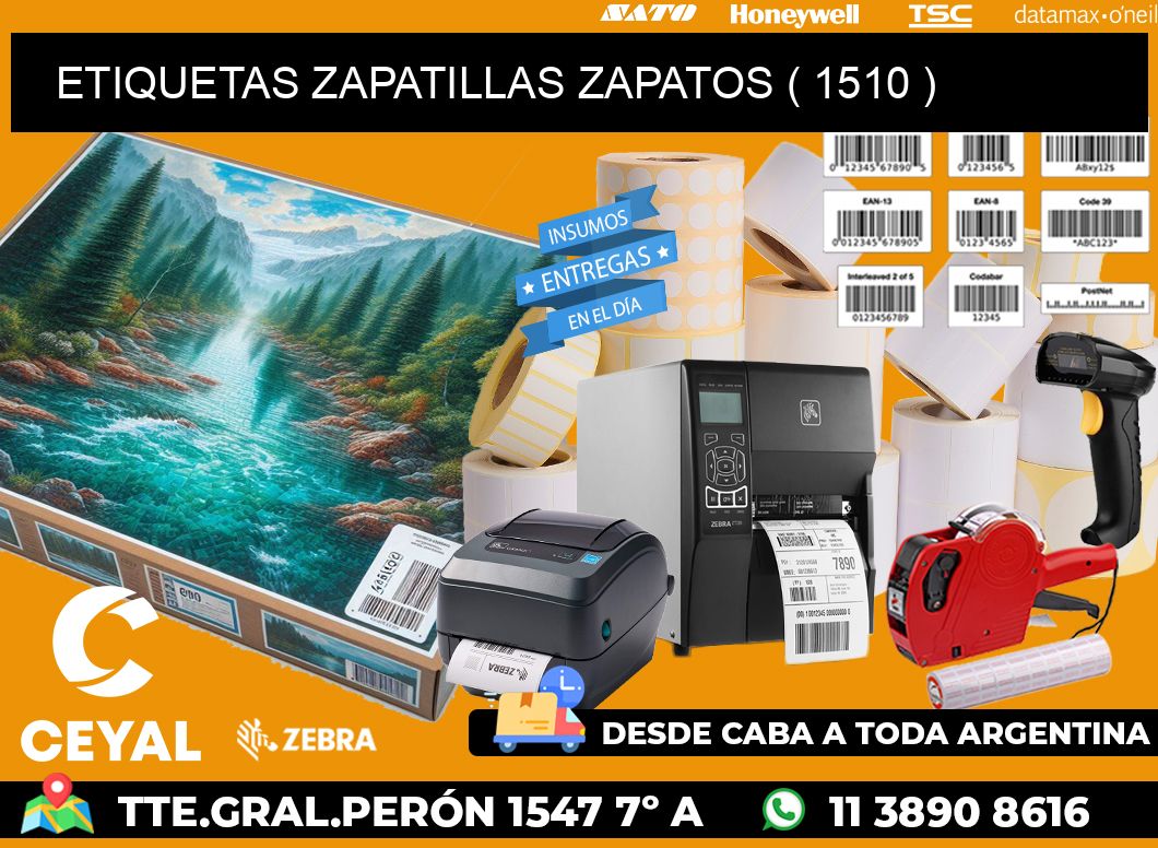 ETIQUETAS ZAPATILLAS ZAPATOS ( 1510 )