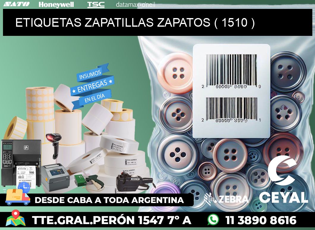 ETIQUETAS ZAPATILLAS ZAPATOS ( 1510 )