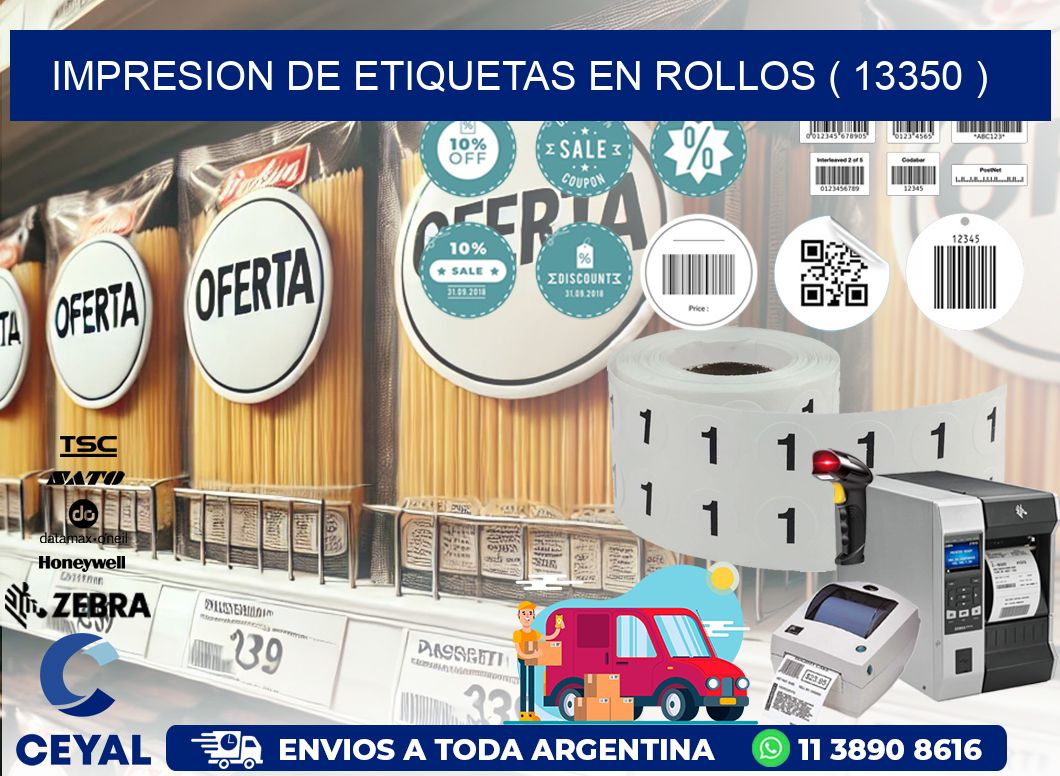 IMPRESION DE ETIQUETAS EN ROLLOS ( 13350 )