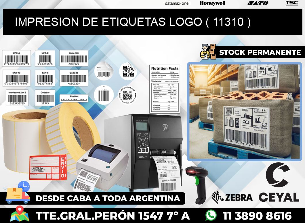 IMPRESION DE ETIQUETAS LOGO ( 11310 )