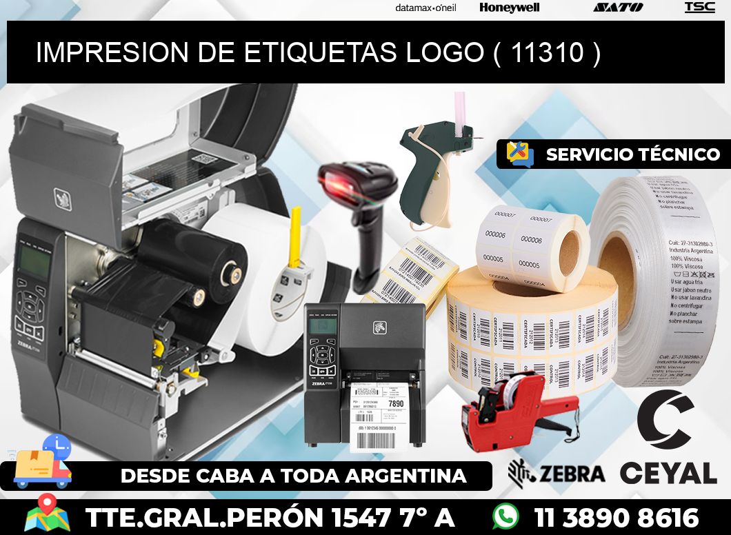 IMPRESION DE ETIQUETAS LOGO ( 11310 )