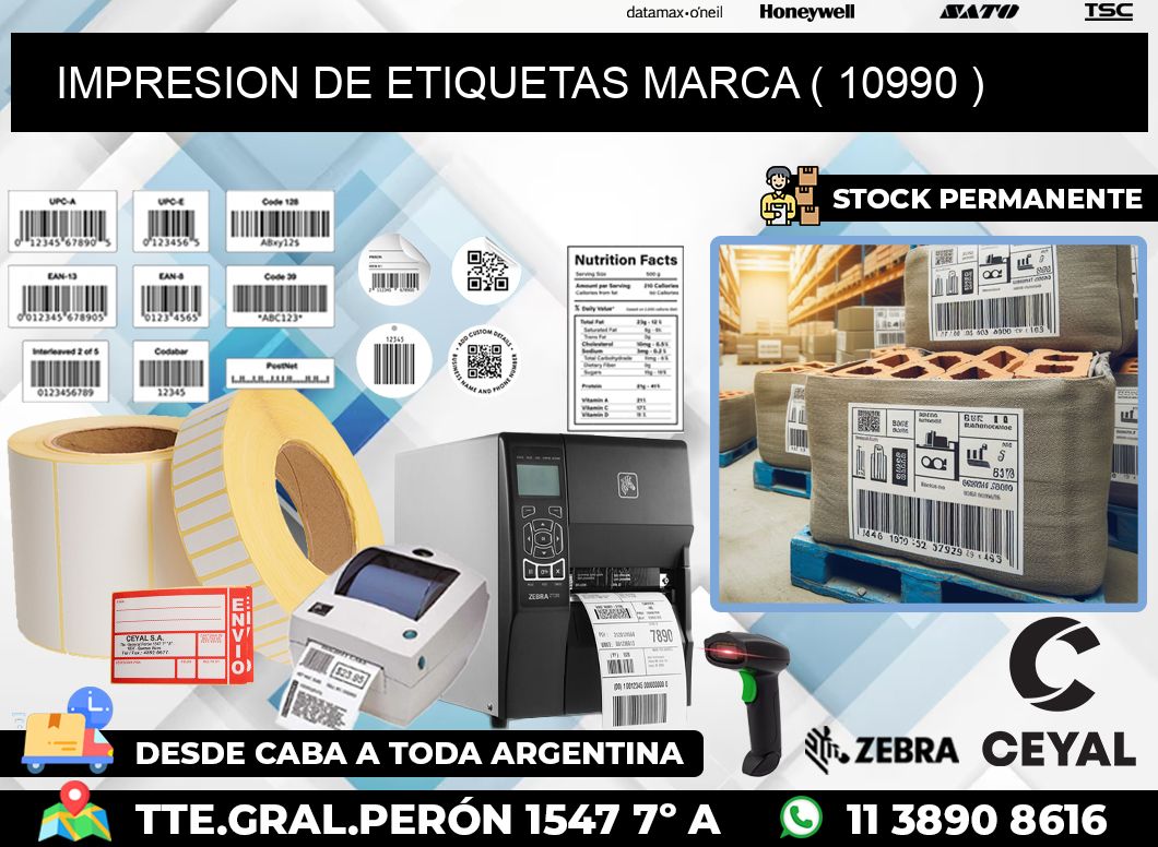 IMPRESION DE ETIQUETAS MARCA ( 10990 )