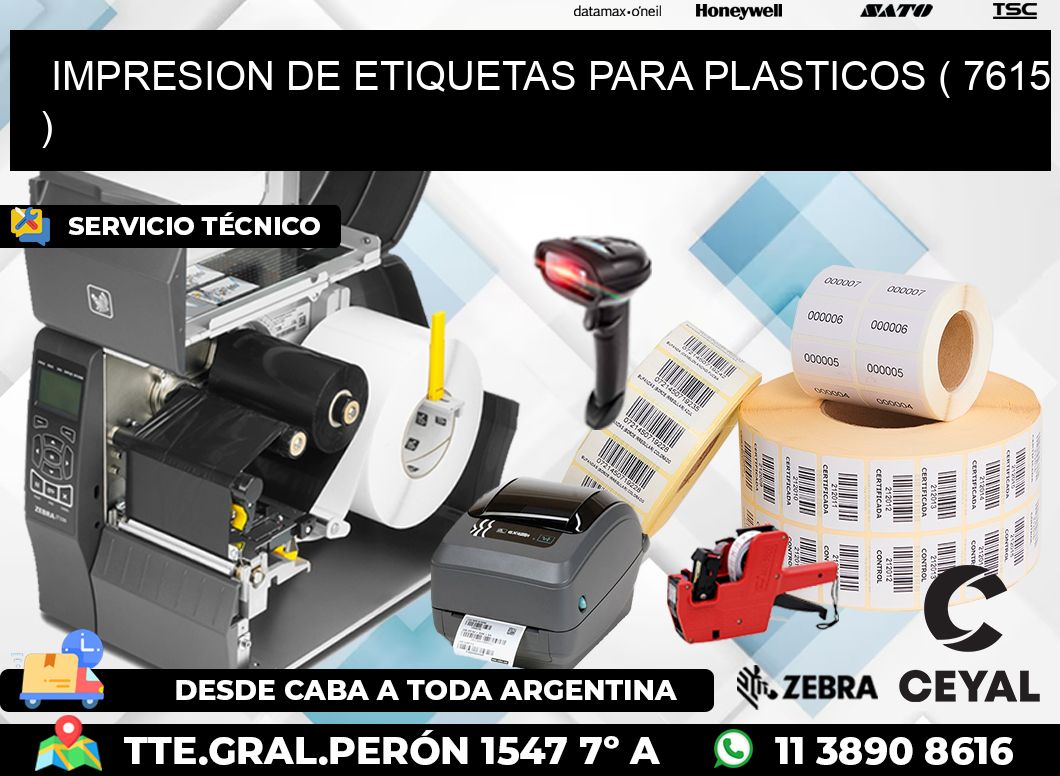 IMPRESION DE ETIQUETAS PARA PLASTICOS ( 7615 )