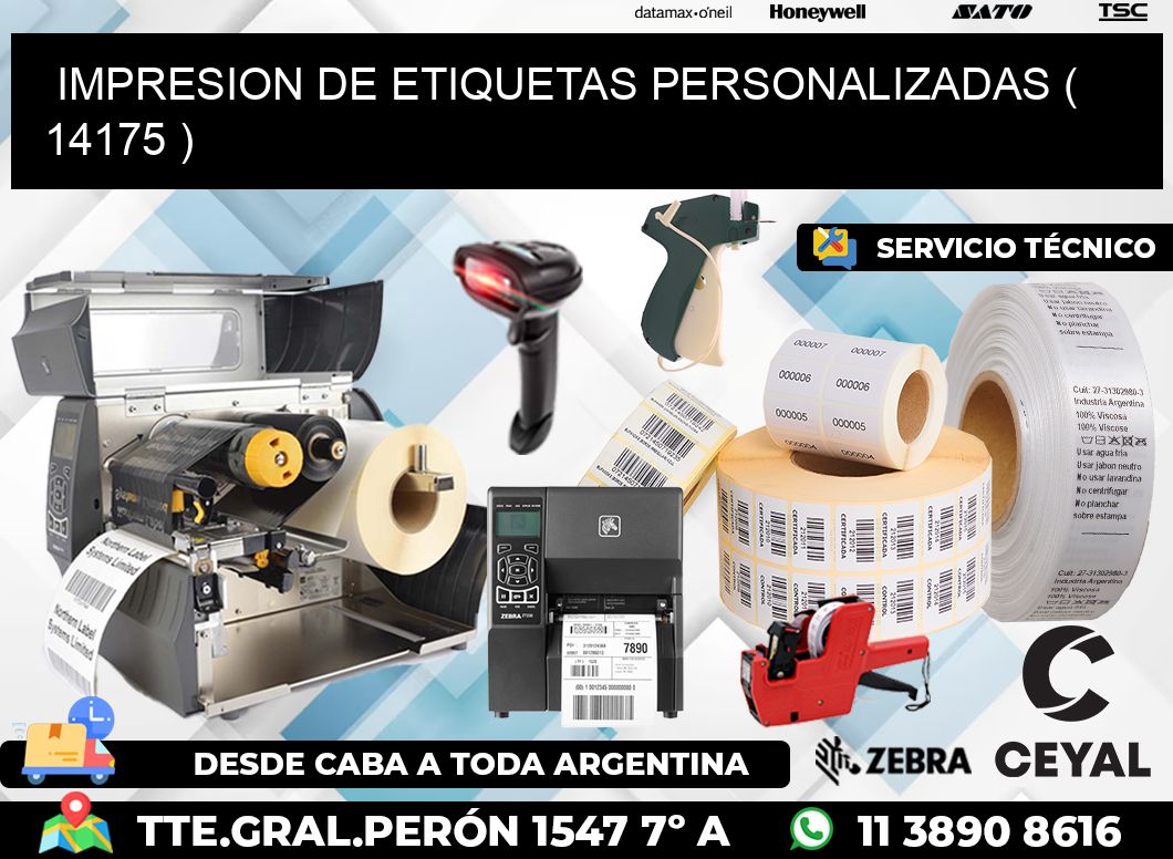 IMPRESION DE ETIQUETAS PERSONALIZADAS ( 14175 )