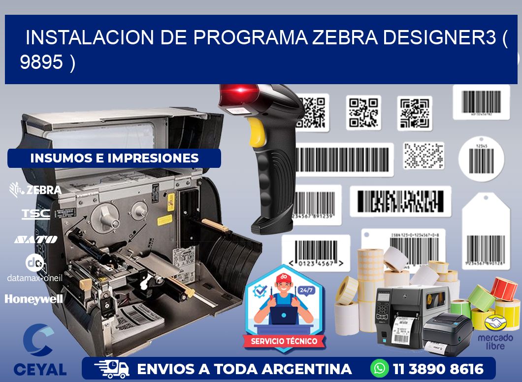 INSTALACION DE PROGRAMA ZEBRA DESIGNER3 ( 9895 )