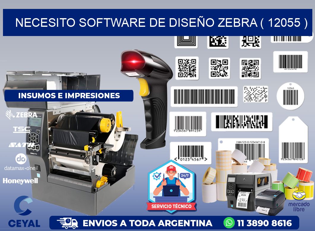 NECESITO SOFTWARE DE DISEÑO ZEBRA ( 12055 )