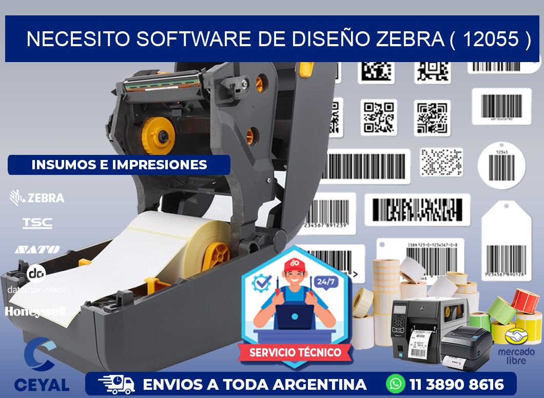NECESITO SOFTWARE DE DISEÑO ZEBRA ( 12055 )