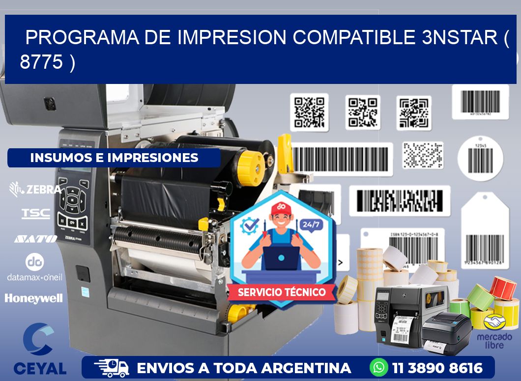PROGRAMA DE IMPRESION COMPATIBLE 3NSTAR ( 8775 )
