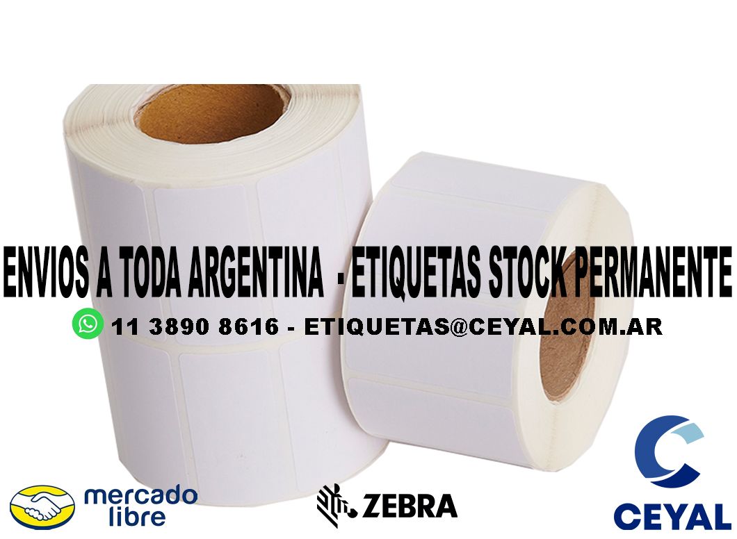 100 ETIQUETAS RIBBON 65 x 57