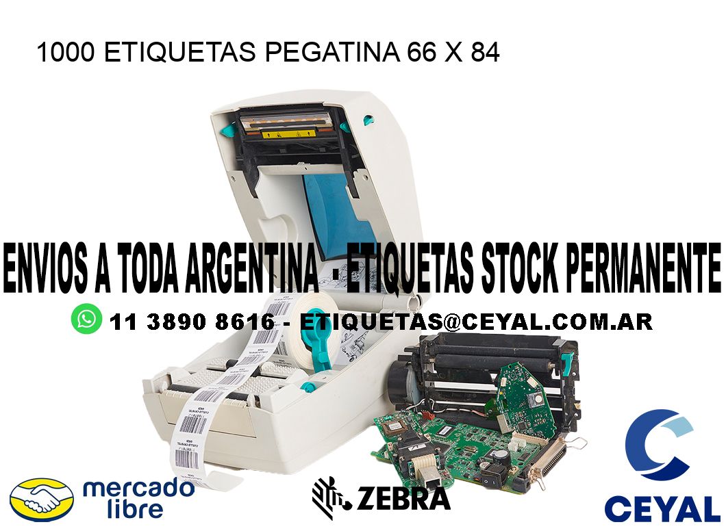 1000 ETIQUETAS PEGATINA 66 x 84