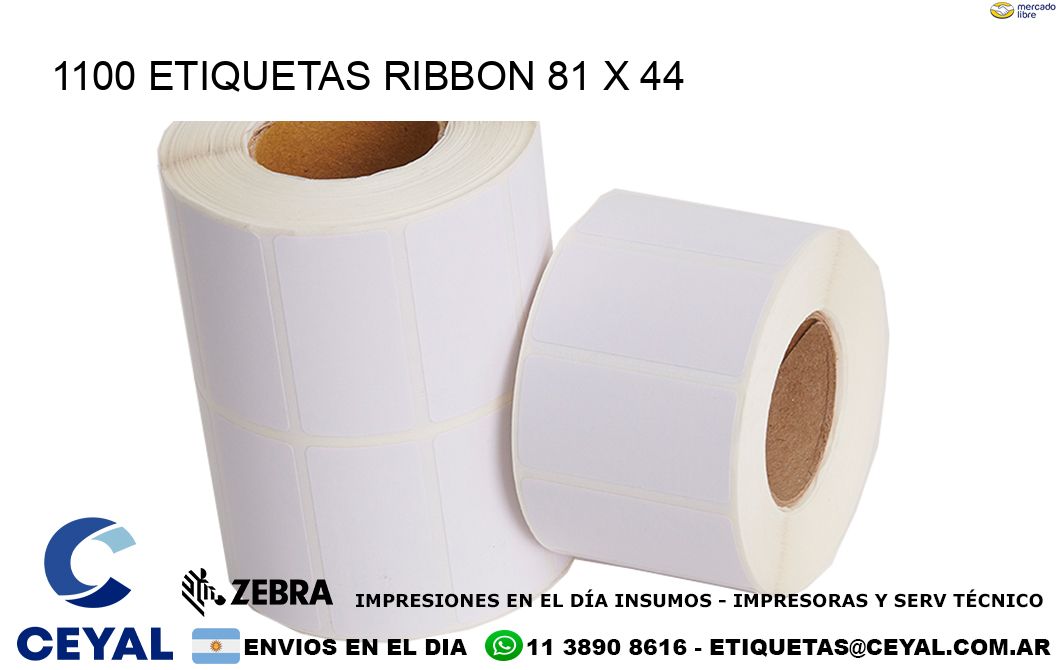 1100 ETIQUETAS RIBBON 81 x 44