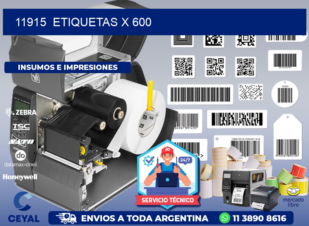 11915  ETIQUETAS X 600