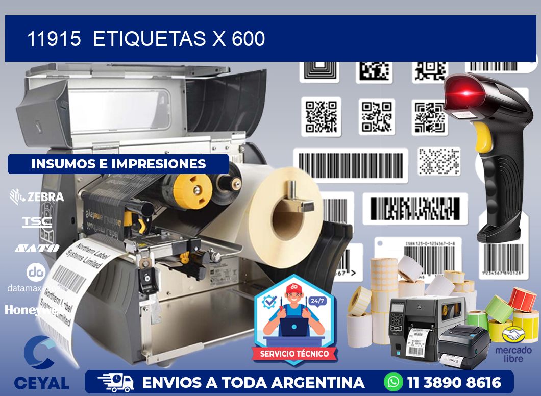 11915  ETIQUETAS X 600