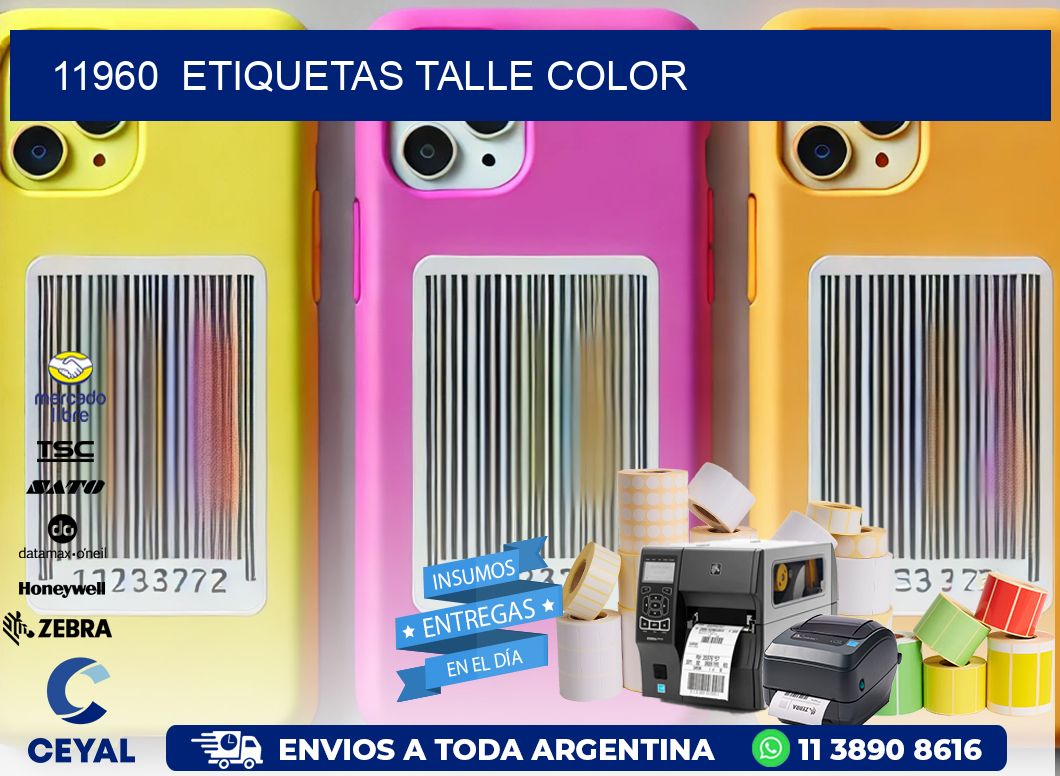 11960  ETIQUETAS TALLE COLOR