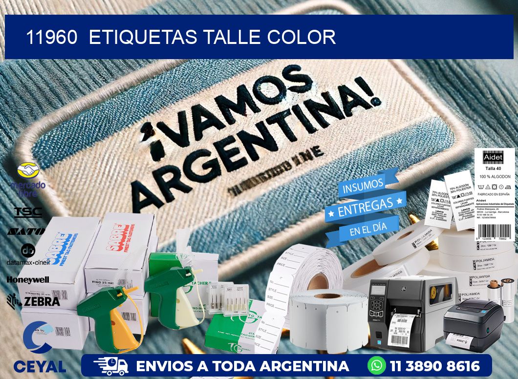 11960  ETIQUETAS TALLE COLOR