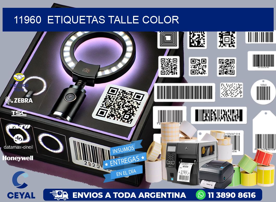 11960  ETIQUETAS TALLE COLOR