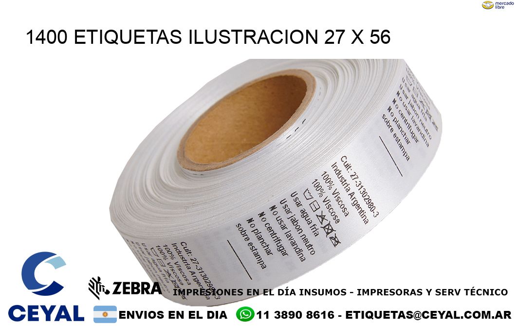 1400 ETIQUETAS ILUSTRACION 27 x 56