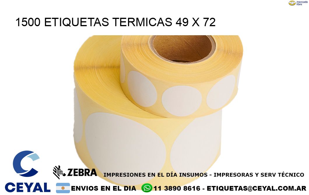 1500 ETIQUETAS TERMICAS 49 x 72