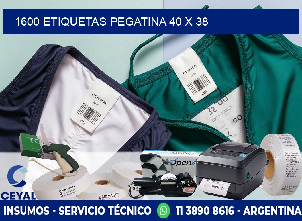 1600 ETIQUETAS PEGATINA 40 x 38