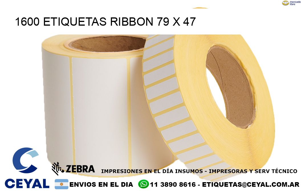 1600 ETIQUETAS RIBBON 79 x 47