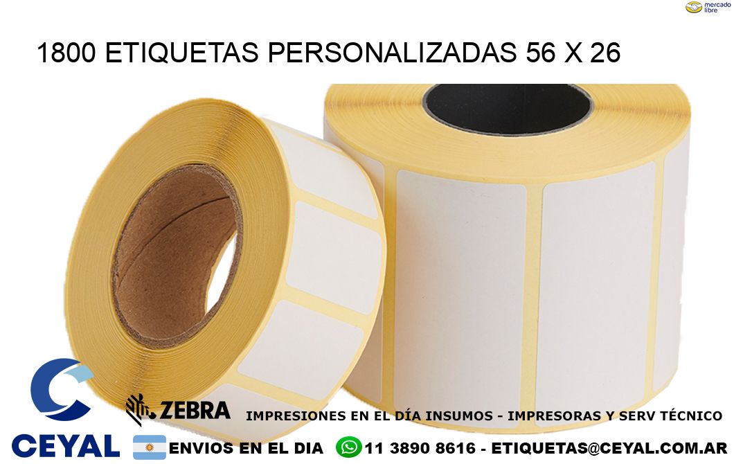 1800 ETIQUETAS PERSONALIZADAS 56 x 26