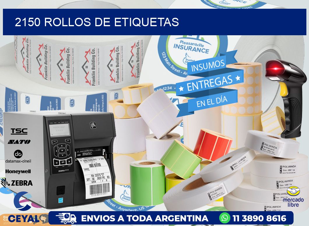 2150 ROLLOS DE ETIQUETAS