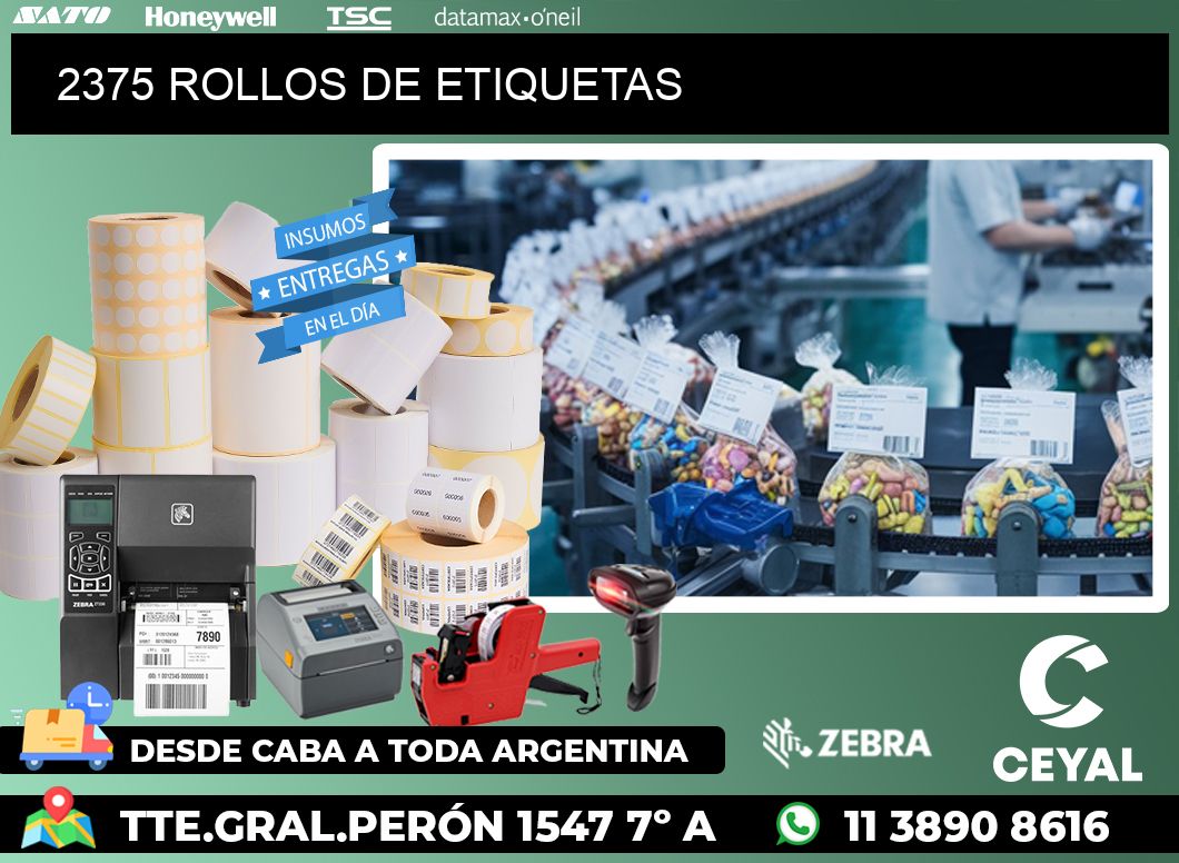 2375 ROLLOS DE ETIQUETAS