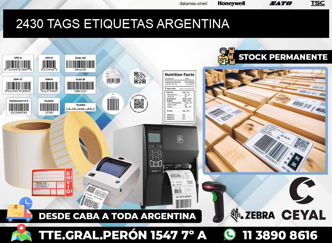 2430 TAGS ETIQUETAS ARGENTINA