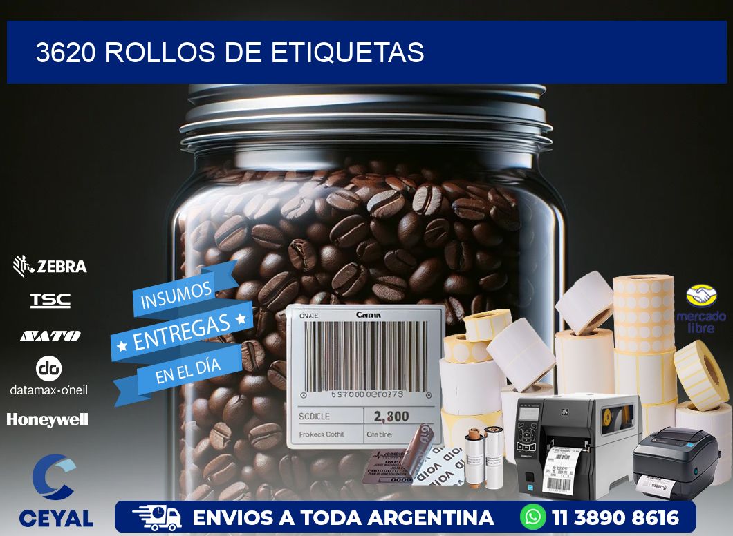3620 ROLLOS DE ETIQUETAS