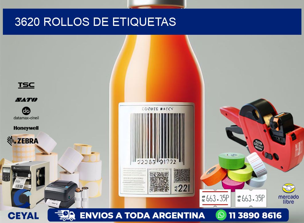 3620 ROLLOS DE ETIQUETAS