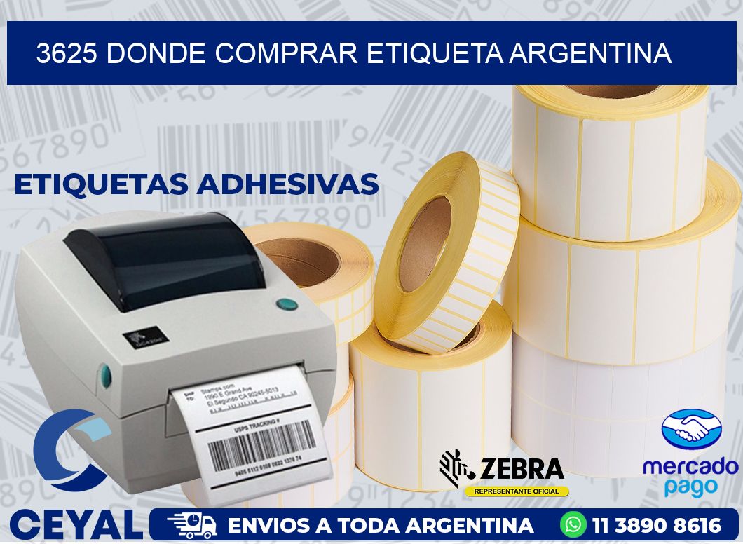 3625 DONDE COMPRAR ETIQUETA ARGENTINA