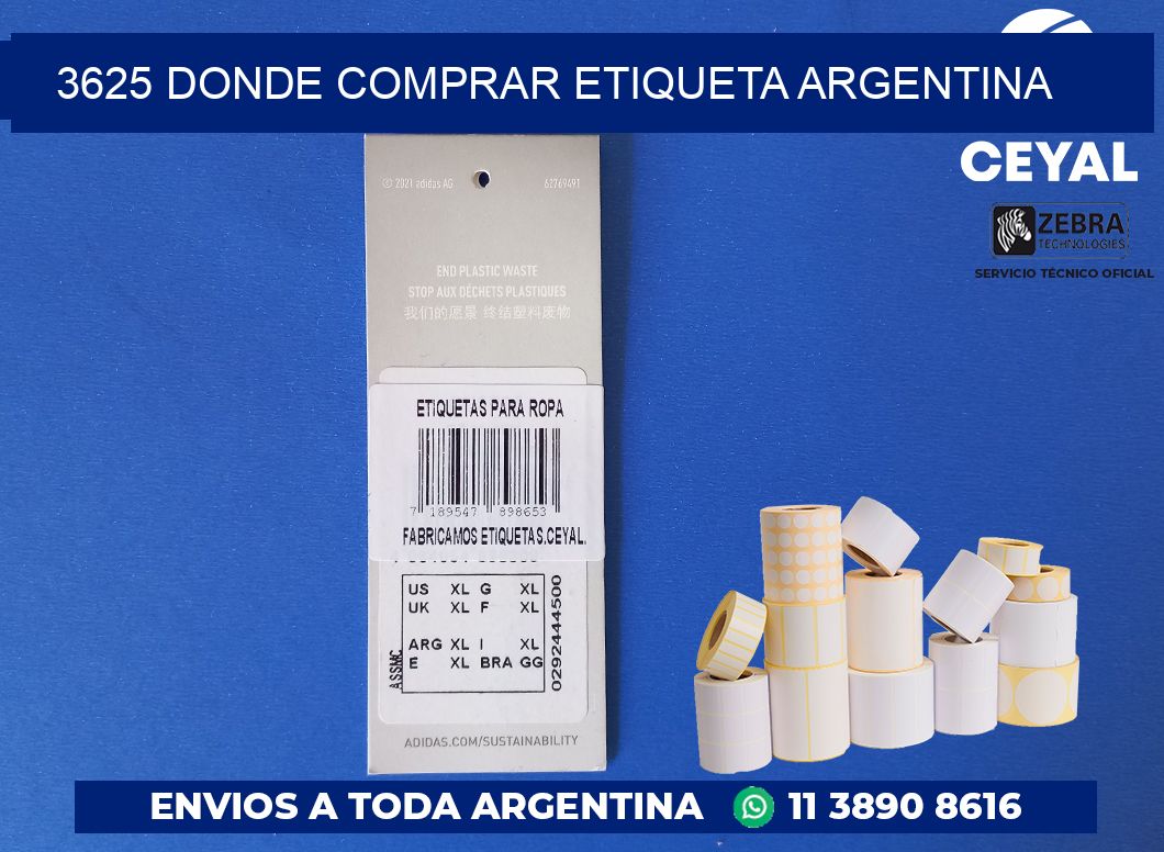 3625 DONDE COMPRAR ETIQUETA ARGENTINA